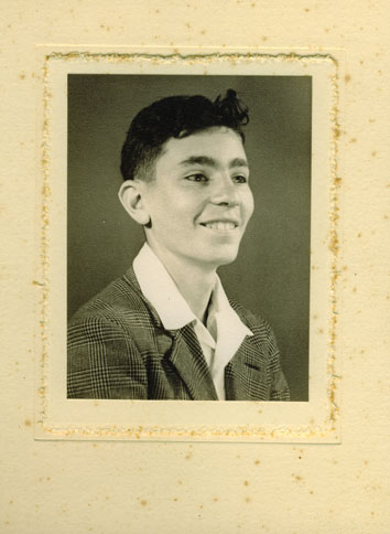 A studio portrait of Albie.