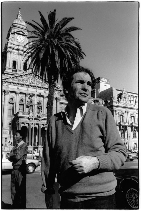 Albie on the Grand Parade, Cape Town, upon return to South Africa.