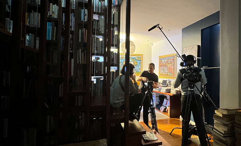 Film shoot crew - Albie's office - Clifton