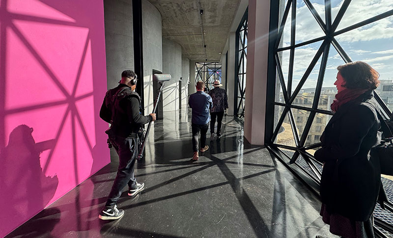 Albie filmed at Zeitz MOCAA with crea Sara Gouveia, Gray Kotze, Mike Nyembe
