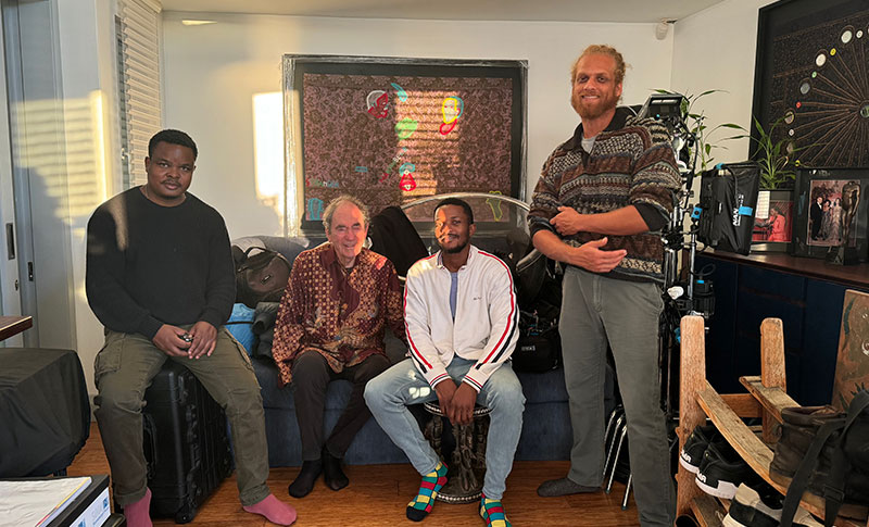 Albie with crew Mike Nyembe, Stephan Van Der Merwe, Odon Mwanza at Clifton