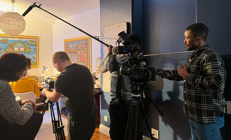 Film crew Albie's office