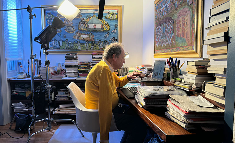 Albie in his office